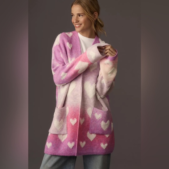 Anthropologie Sweaters - Maeve Love-Heart Cardigan